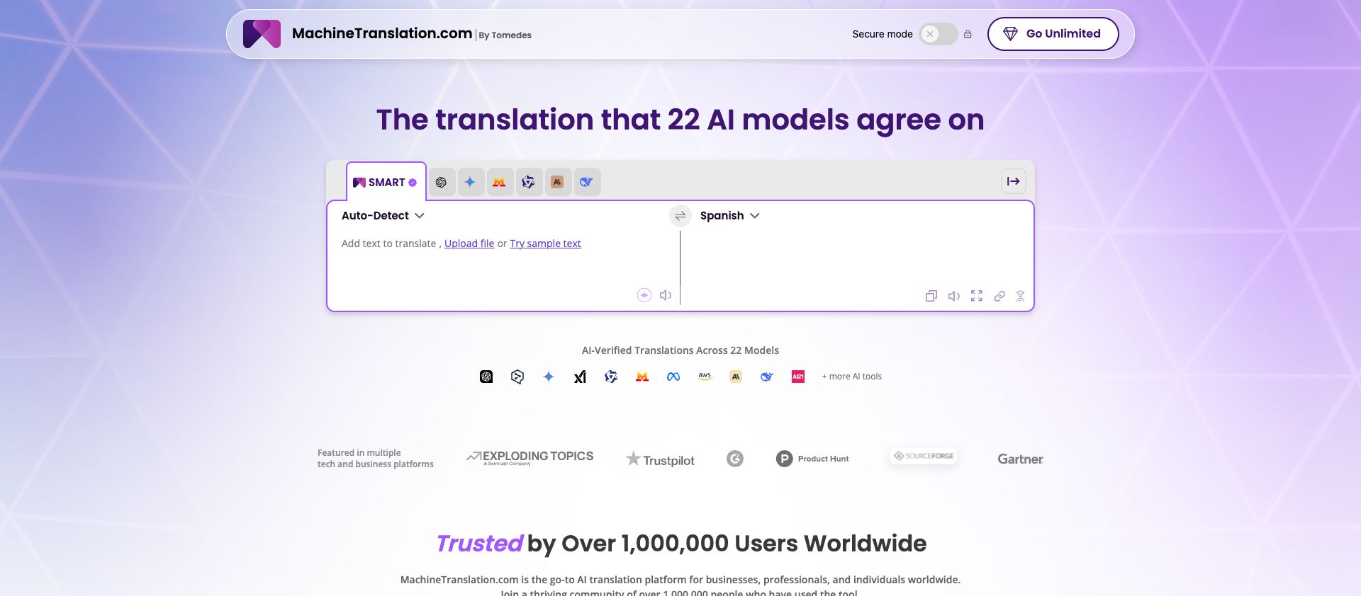 MachineTranslation.com: AI Translator That Compares 22 Models