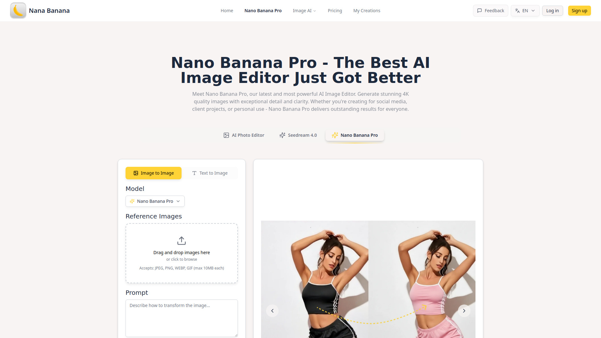 Nano Banana Pro - Next-Gen AI Image Editor with 4K Quality Nano Banana Pro - Next-Gen AI Image Editor with 4K Quality