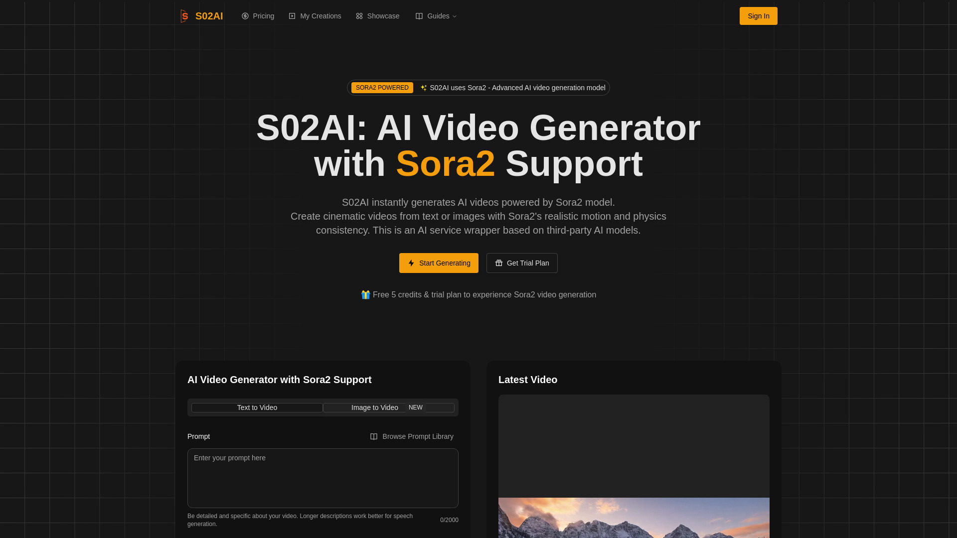 Generate Stunning AI Videos With Sora2 | S02AI Generate Stunning AI Videos With Sora2 | S02AI